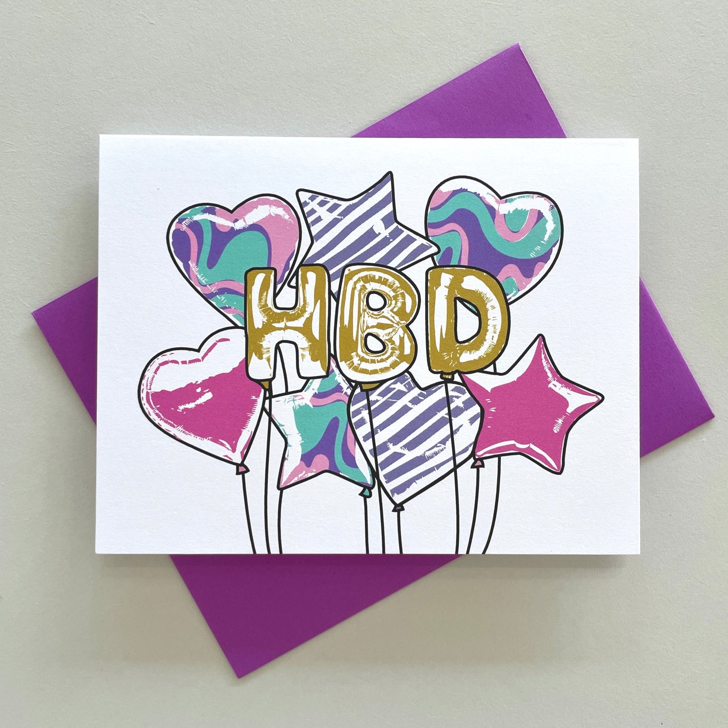 HBD Mylar Birthday Card
