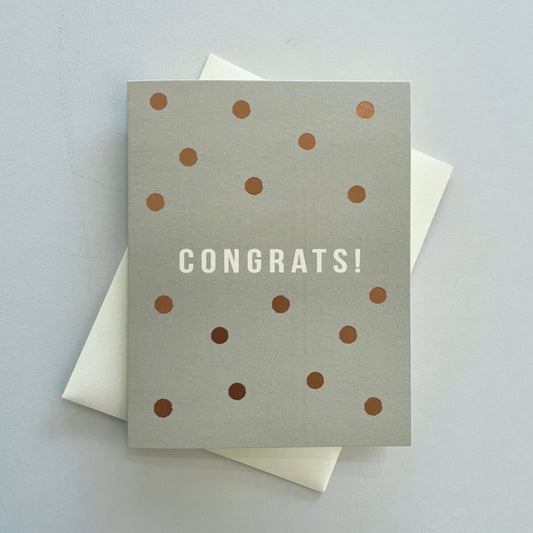 Congrats Copper Dots Greeting Card