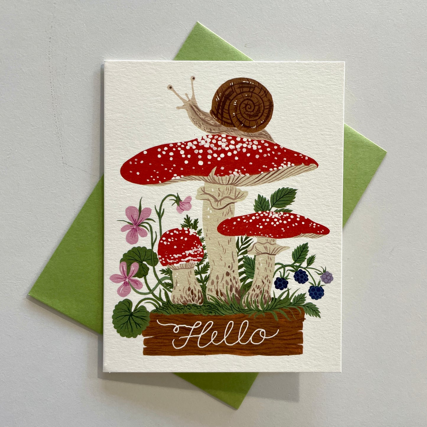 Hello Snail Mail Greeting Card