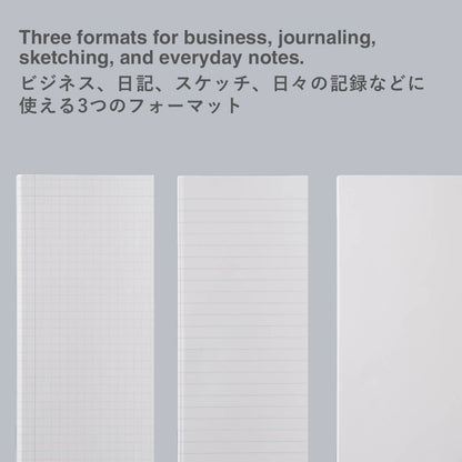 EDiT A6 Lightweight Notebook - 3 Layout (Grid, Ruled, Blank): 5 mm Grid