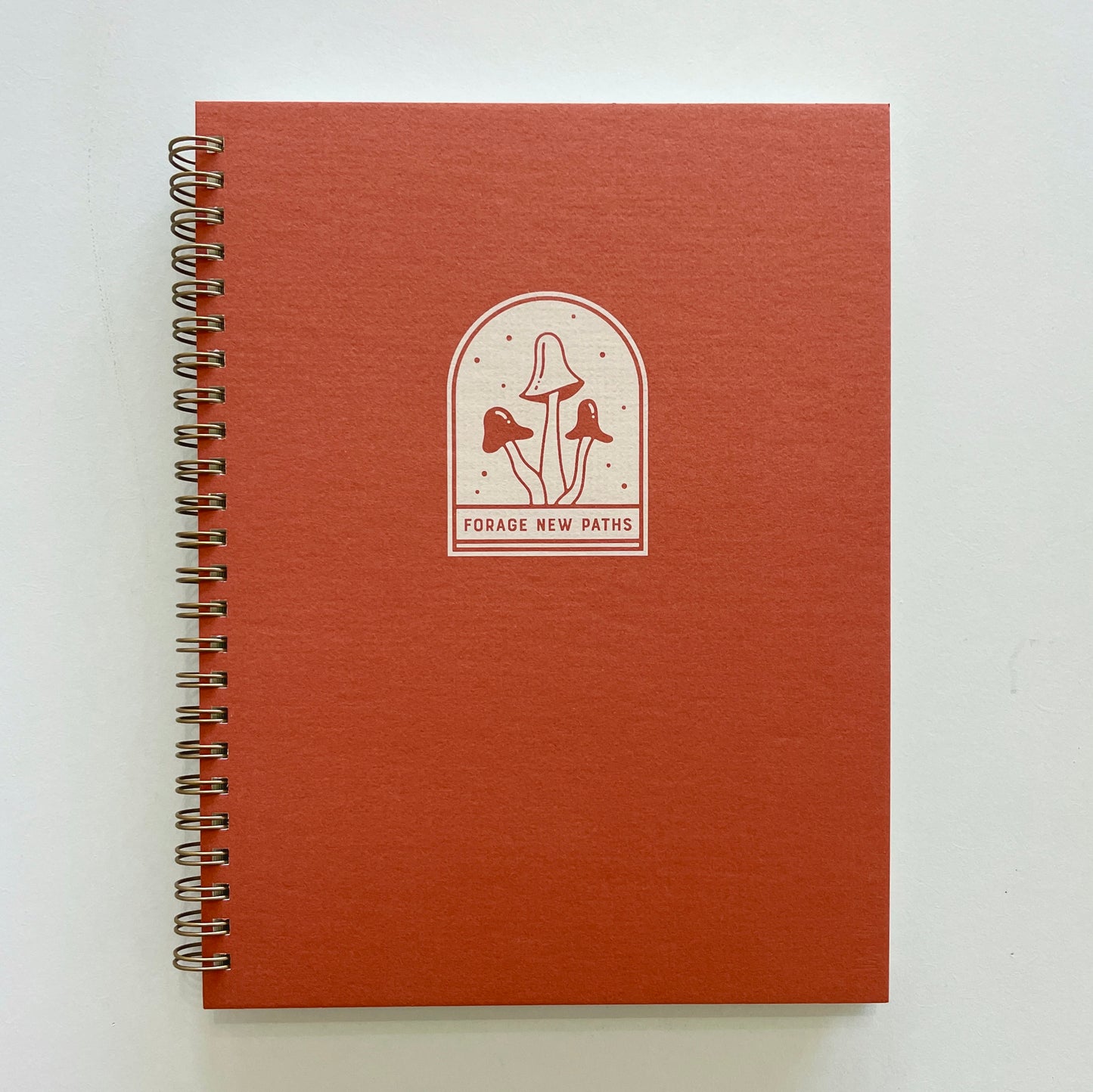 Forage New Paths Mushroom Journal: Lined Notebook