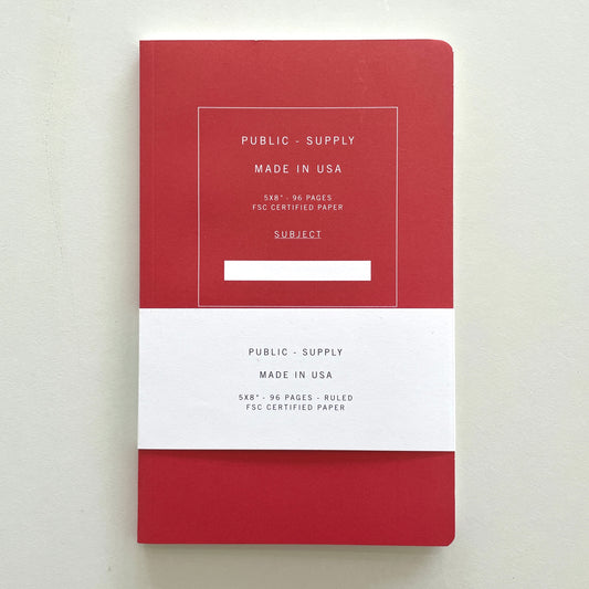 Soft Cover Notebook - Red