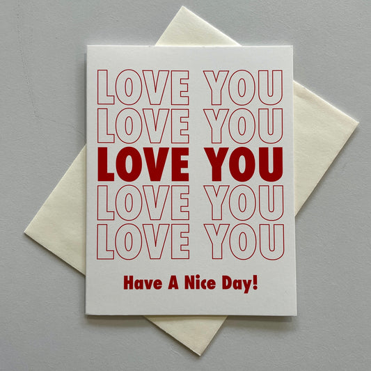 Grocery Bag Love You Greeting Card