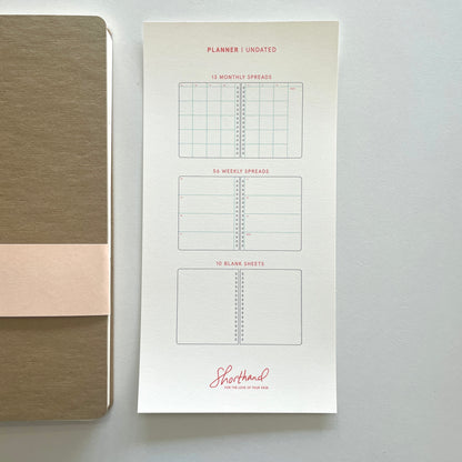 Letterpress Undated Planner