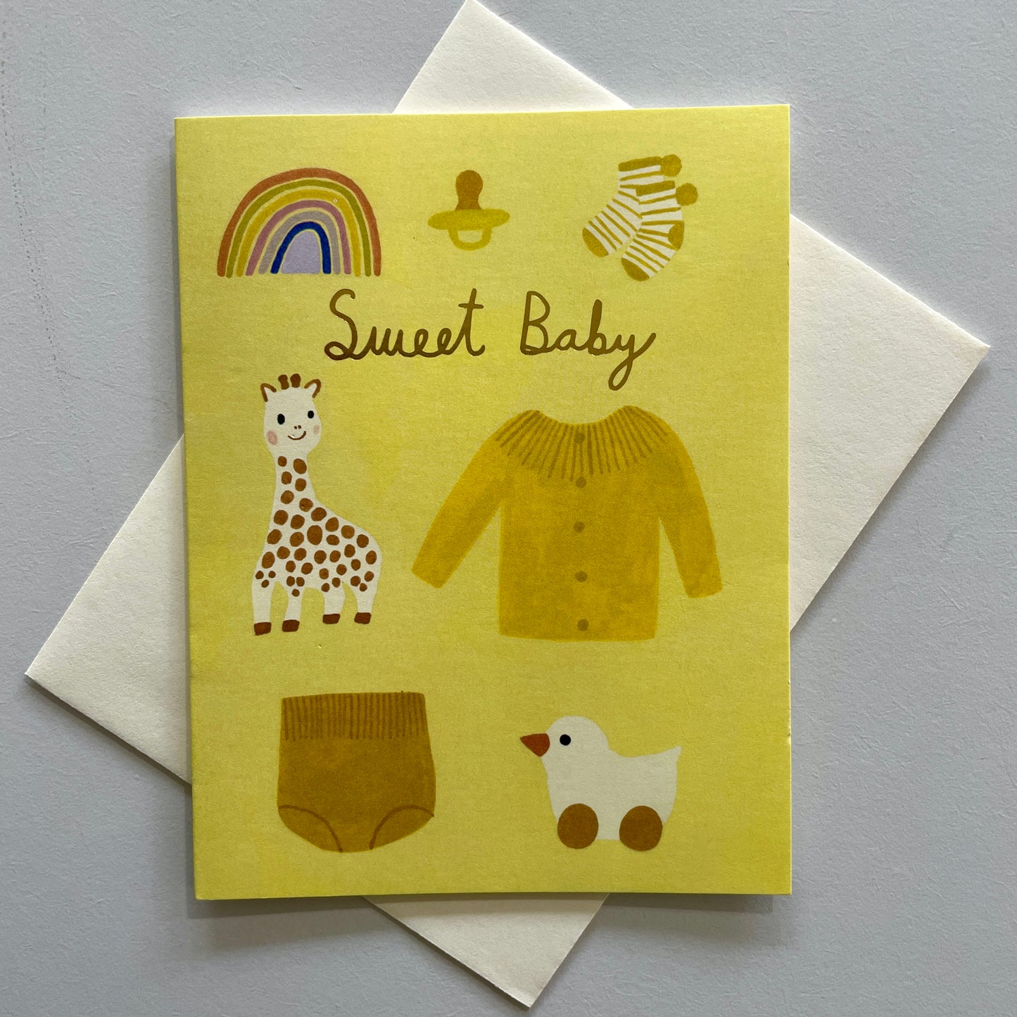 Yellow Baby Greeting Card