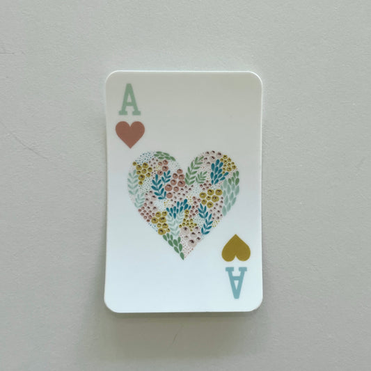 Ace of Hearts Vinyl Sticker