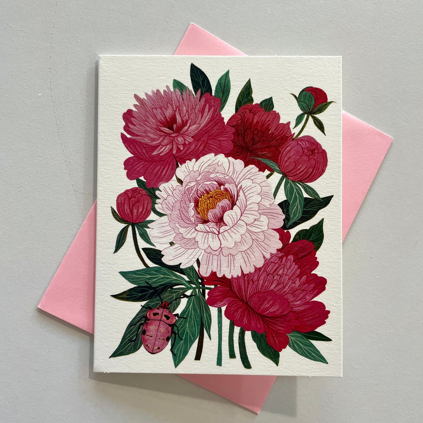 Peony Greeting Card