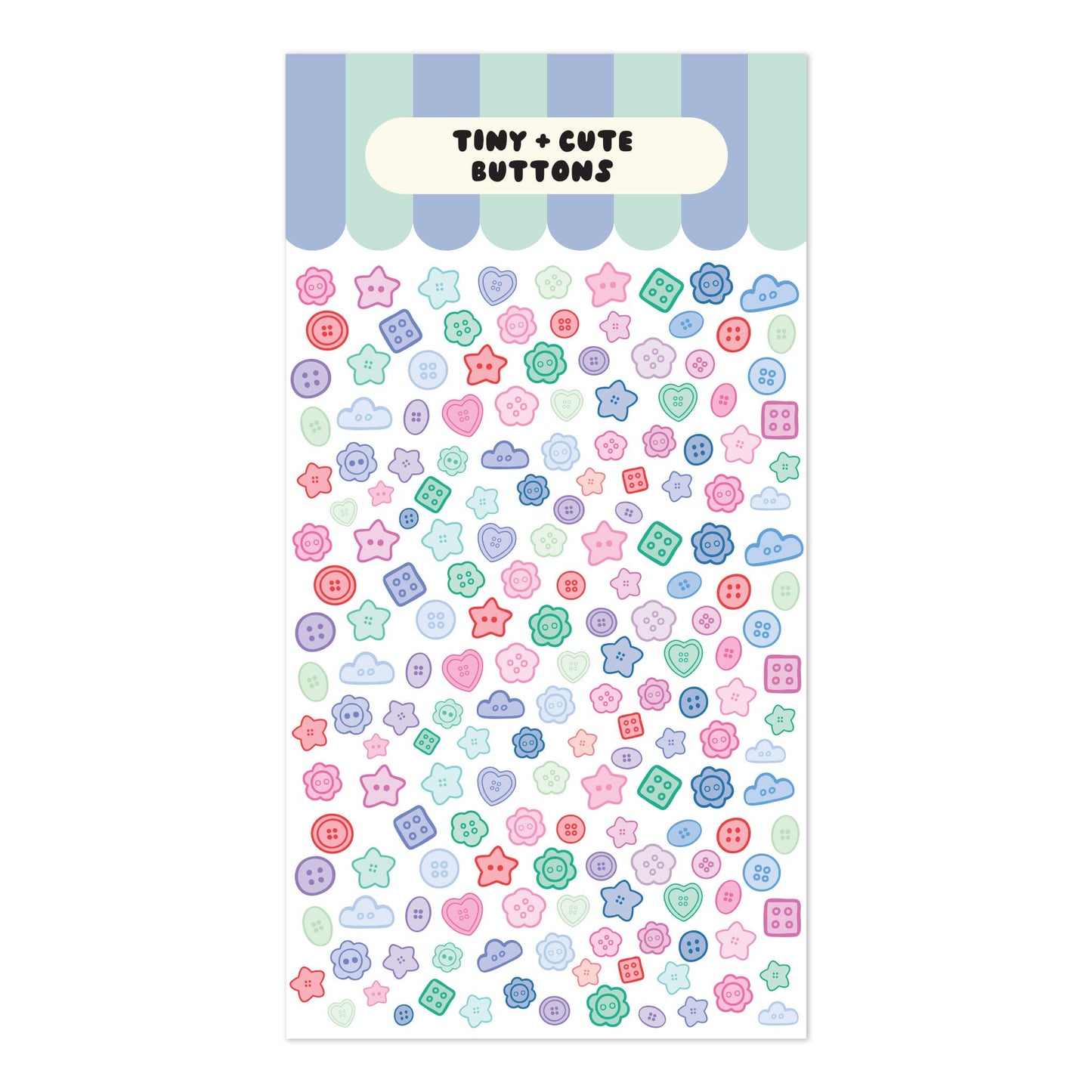 Tiny Buttons Washi Sticker Sheet