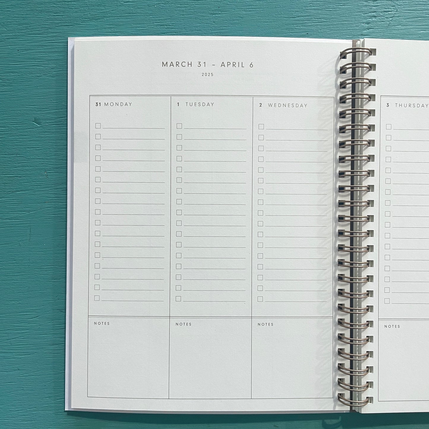 2025 Dated Weekly Planner