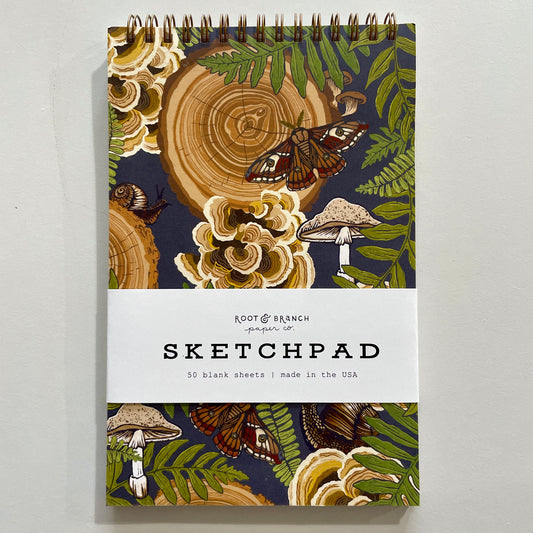 Mushroom Grove Spiral Bound Sketchpad