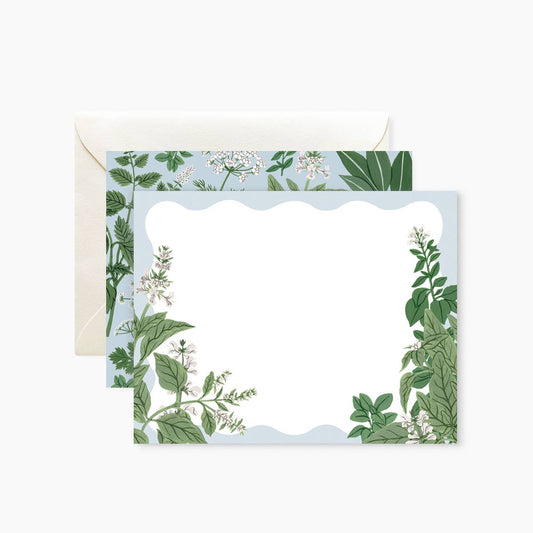 Floral card with decorative envelope on a white background