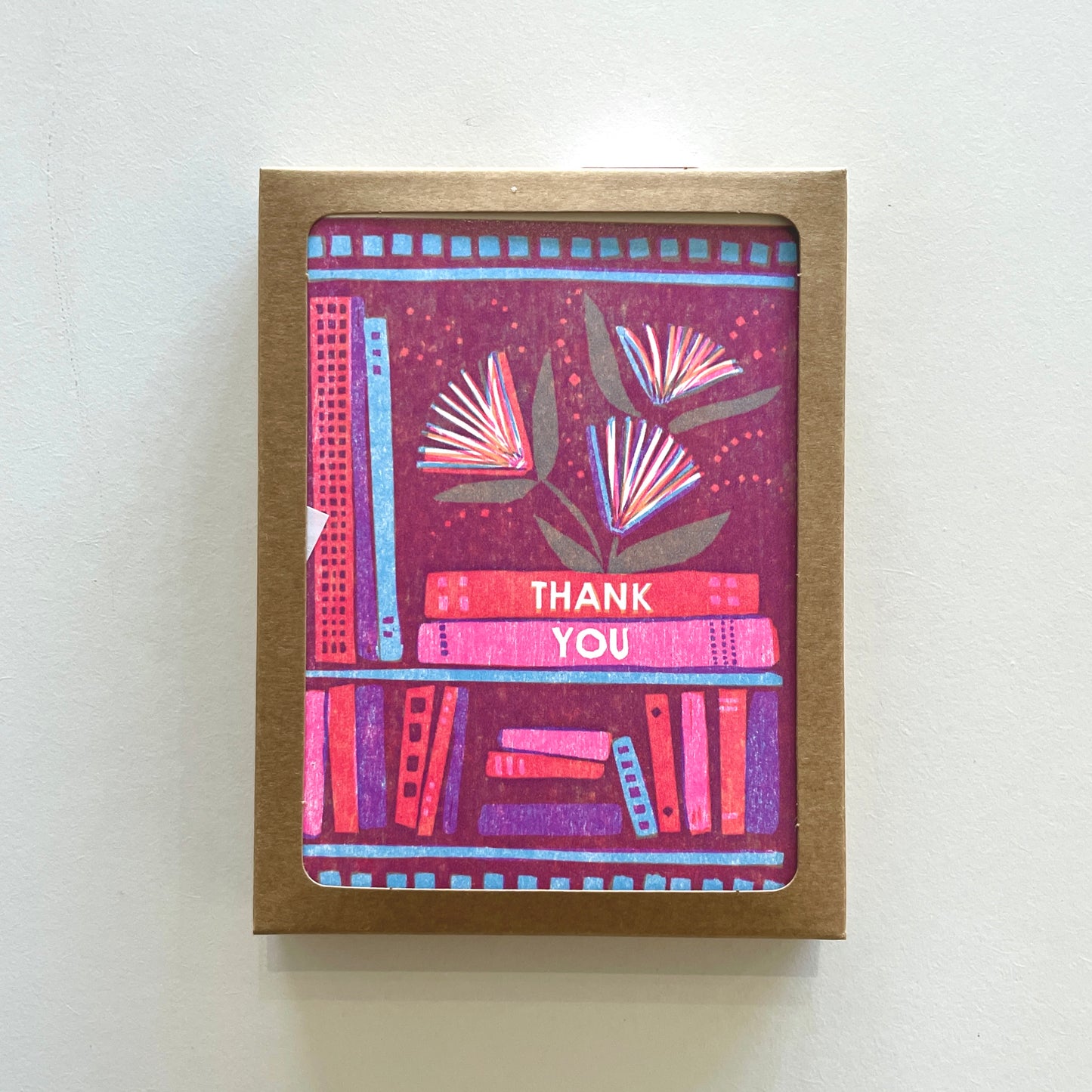 Thank You (Book Flowers) Gratitude Card - Boxed Set of 6