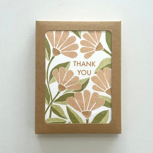 Pink Petals Thank You Boxed Set of Greeting Cards