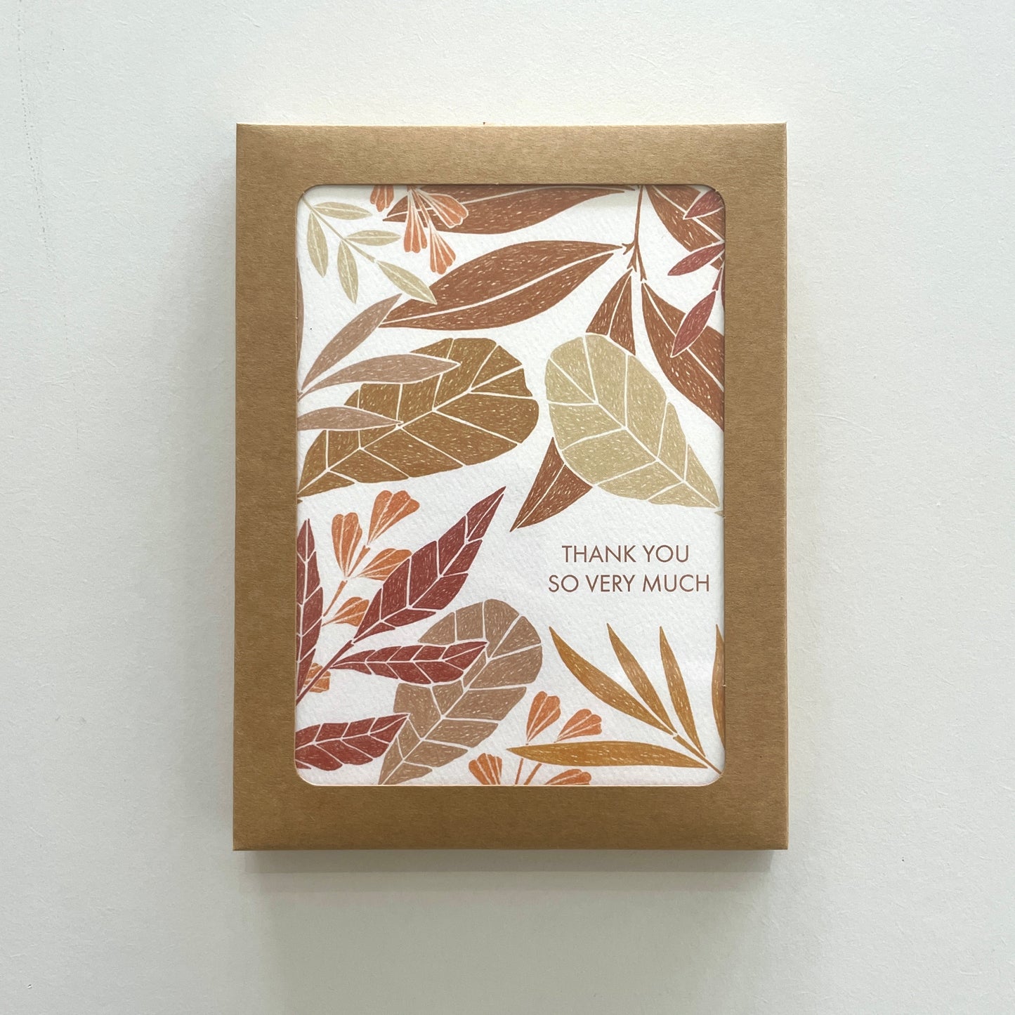 Warm Leaves Thank You Boxed Set of Greeting Cards