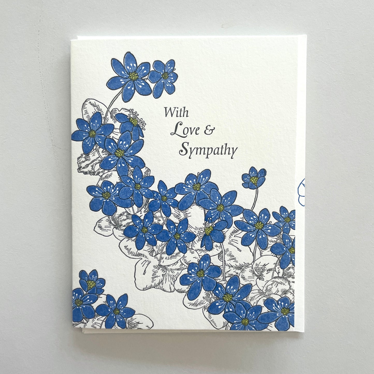 With Love & Sympathy Letterpress Card