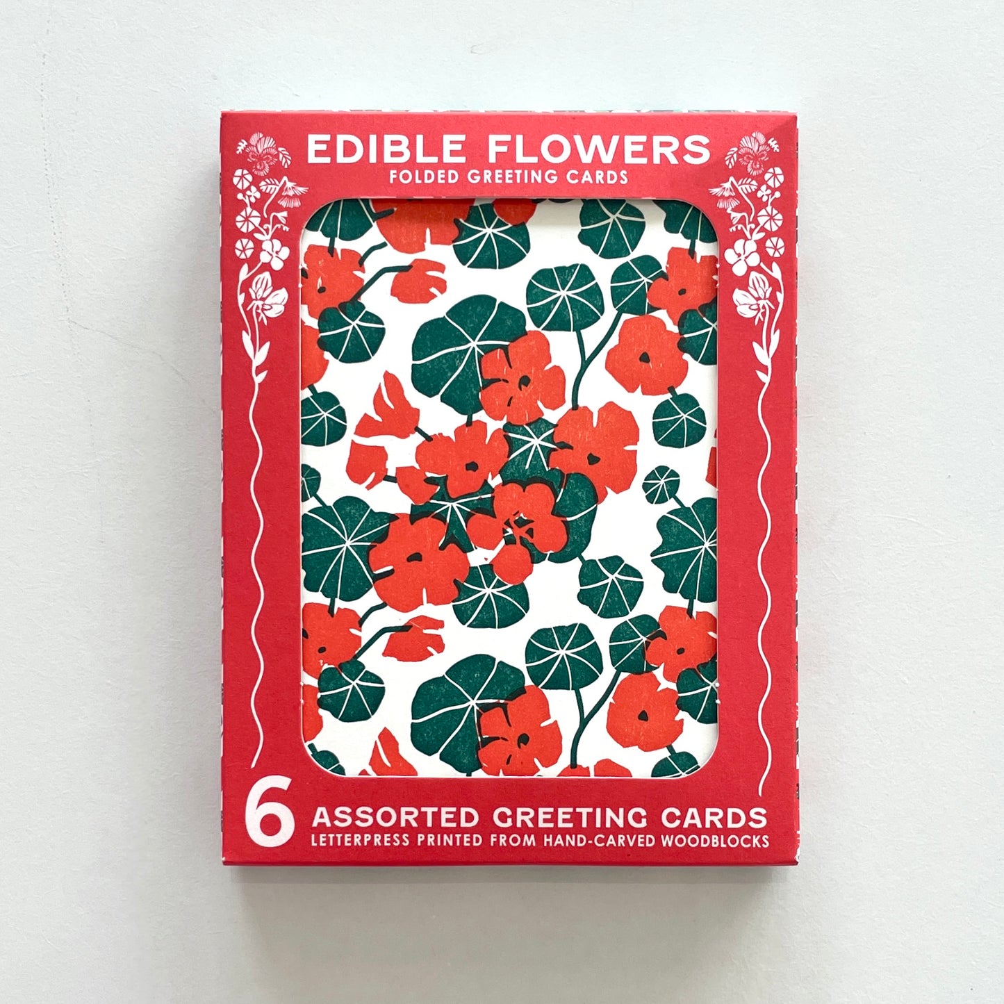 Edible Flowers Assorted Letterpress Card Boxed Set