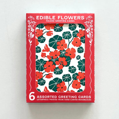 Edible Flowers Assorted Letterpress Card Boxed Set