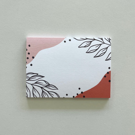 Pink Leaves Post-It Notes