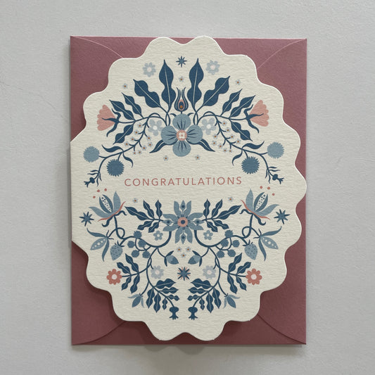 Congratulations Die Cut Greeting Card