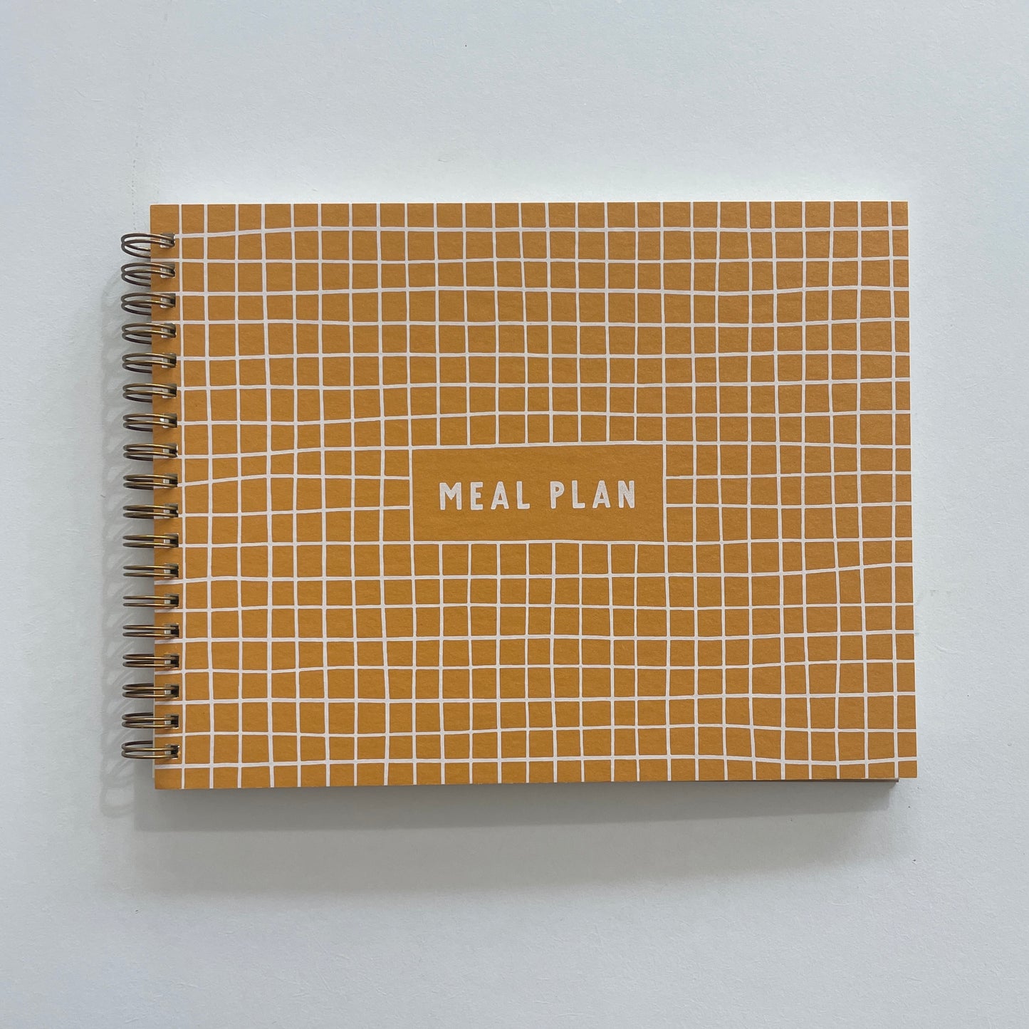 Yellow Drawn Grid Meal Planner