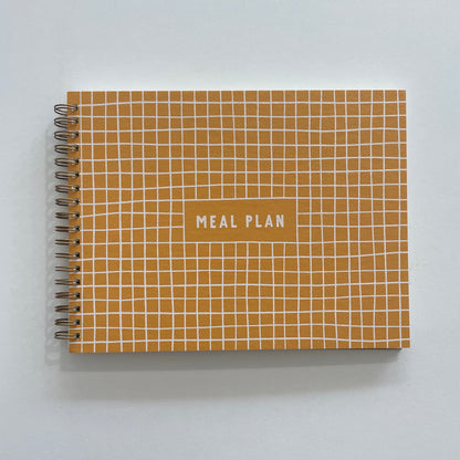 Yellow Drawn Grid Meal Planner