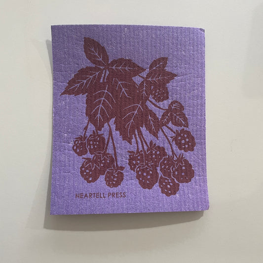 Screen Printed Swedish Dish Cloth | Blackberries