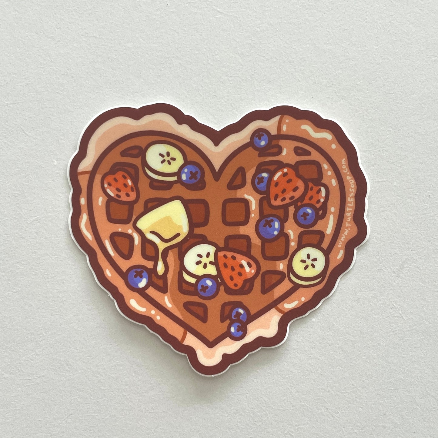 Waffle Heart Sticker