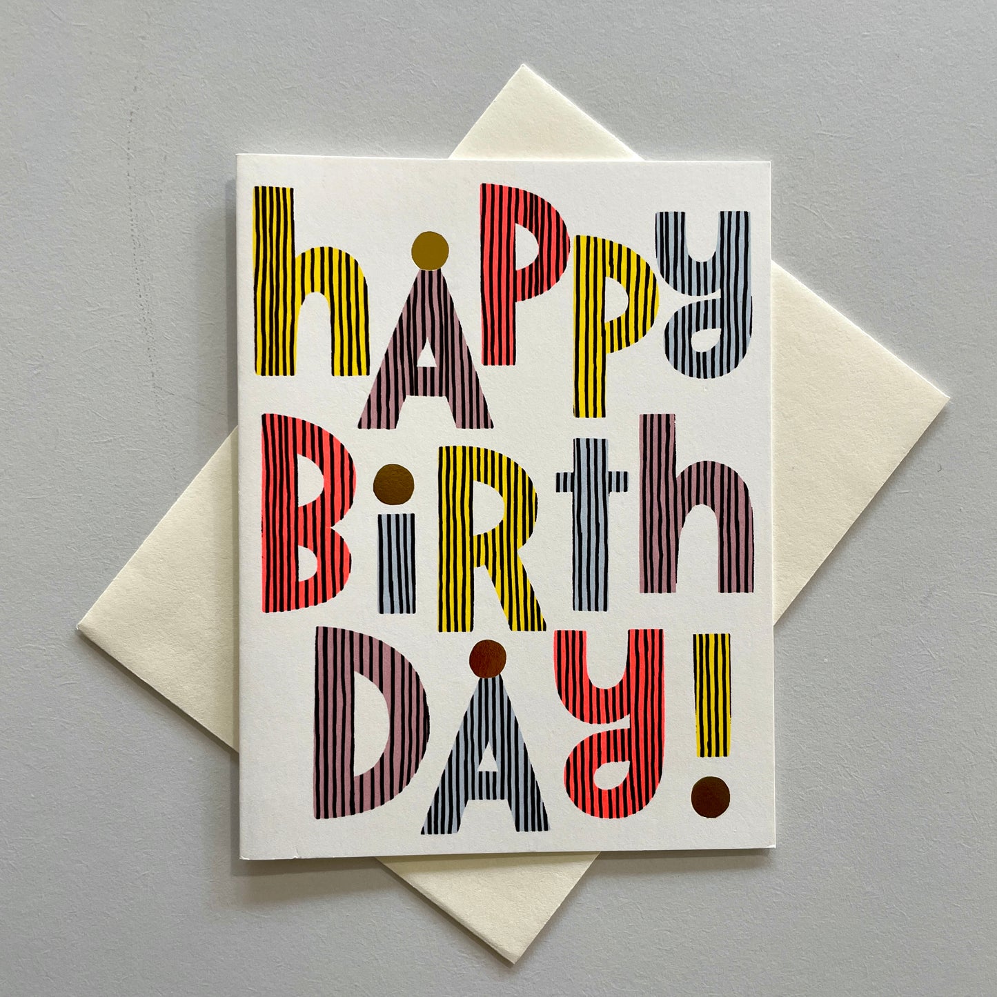 Lined Typography Birthday Card