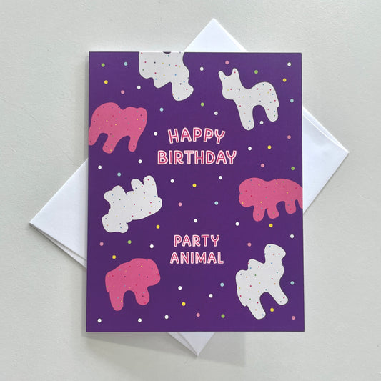 Party Animal Cracker Birthday Card