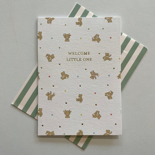 Welcome Little One Baby Bears Card