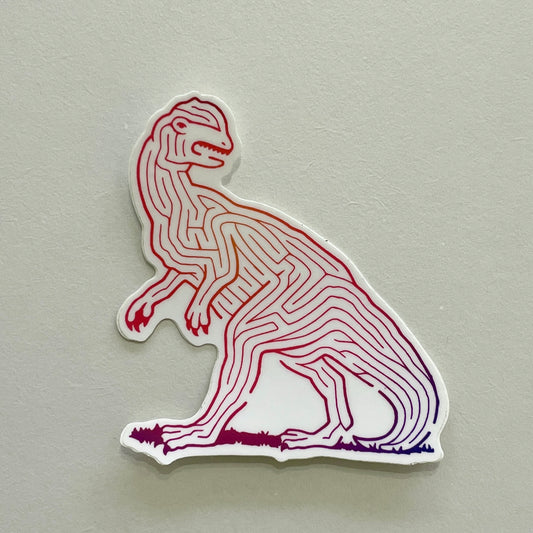 Dinosaur Maze Vinyl Sticker
