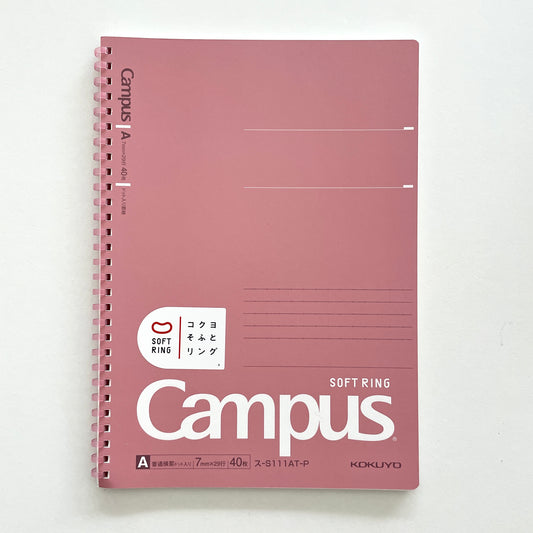 Campus Soft Ring Notebook - Pink