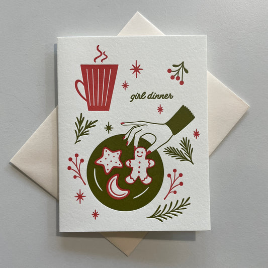 Girl Dinner Holiday Card
