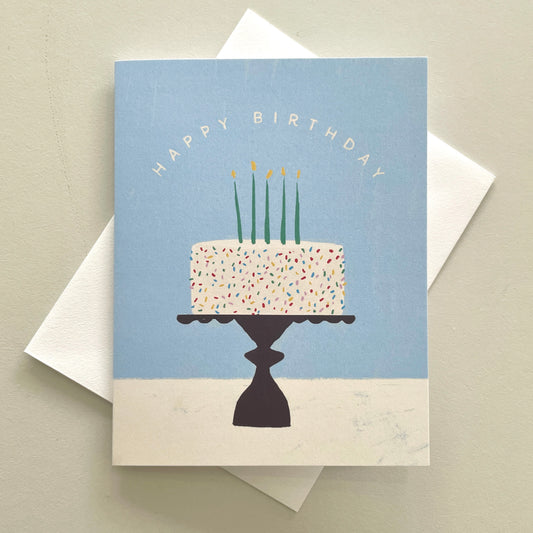 Cake Stand Happy Birthday Card