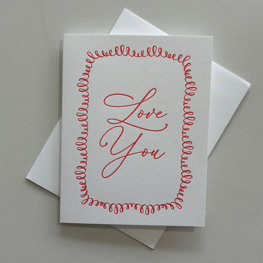 Frilly Love You Greeting Card