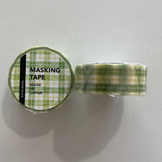 Green Plaid Washi Tape