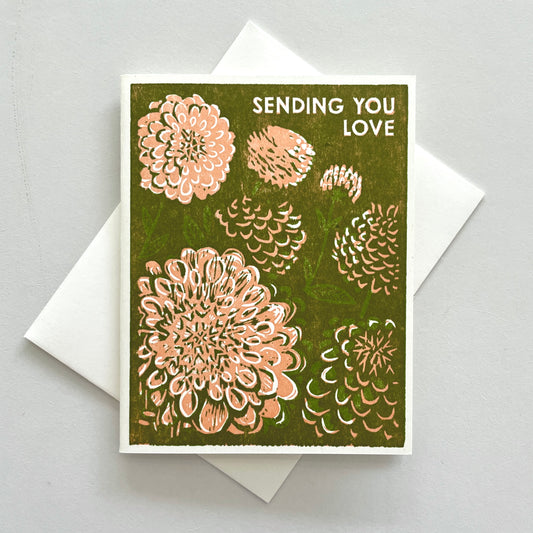 Sending Love Dahlia Card