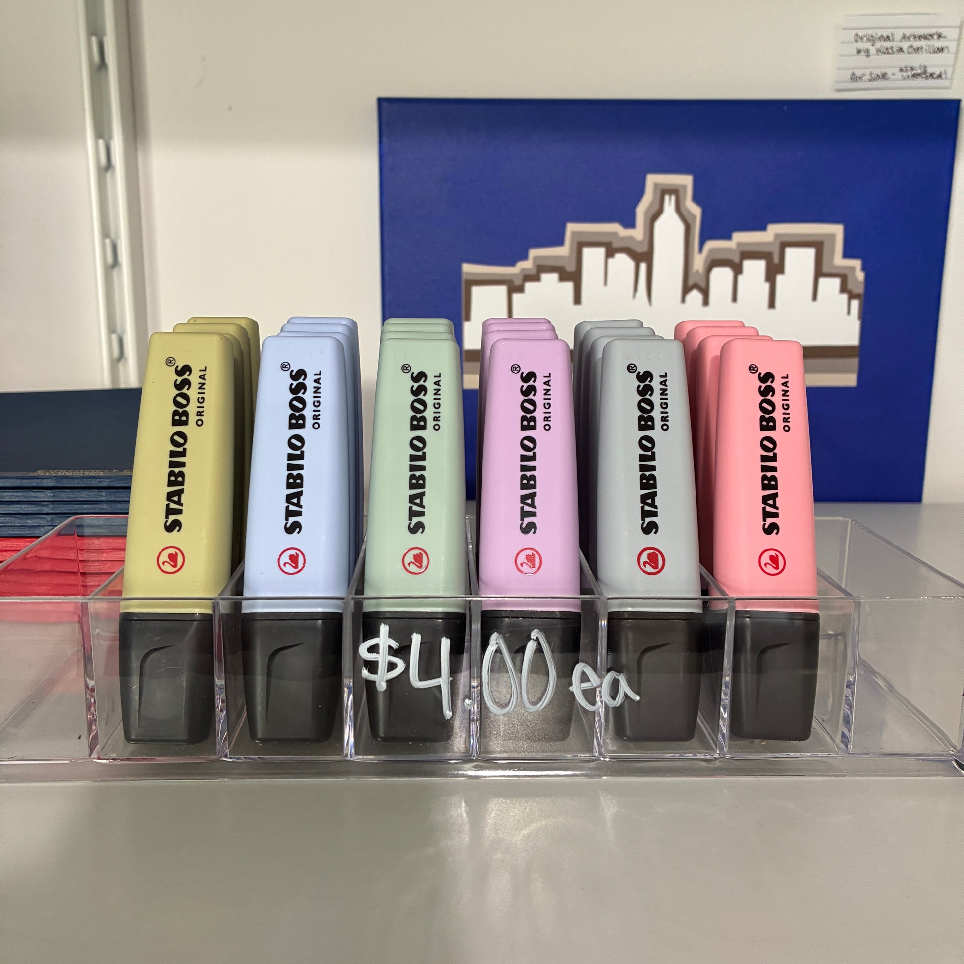 Stabilo Boss highlighters in pastel colors