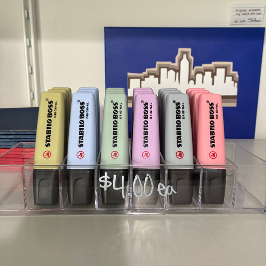 Stabilo Boss highlighters in pastel colors