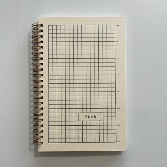 Ruler Grid Weekly Planner | Cream