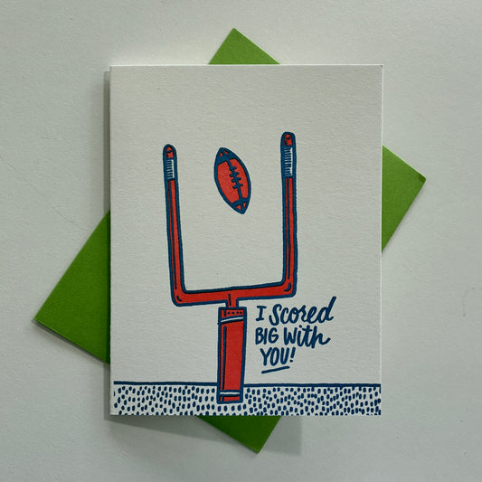 Scored Big Football Love Card