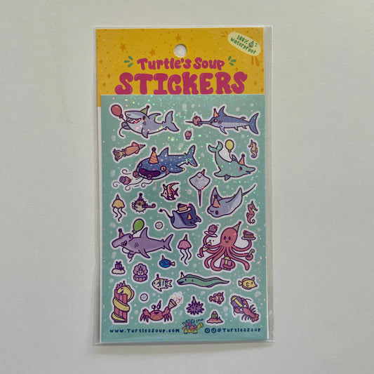 Ocean Party Vinyl Sticker Sheet