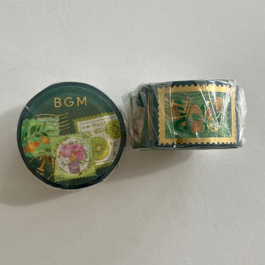Green Stamp Washi Tape