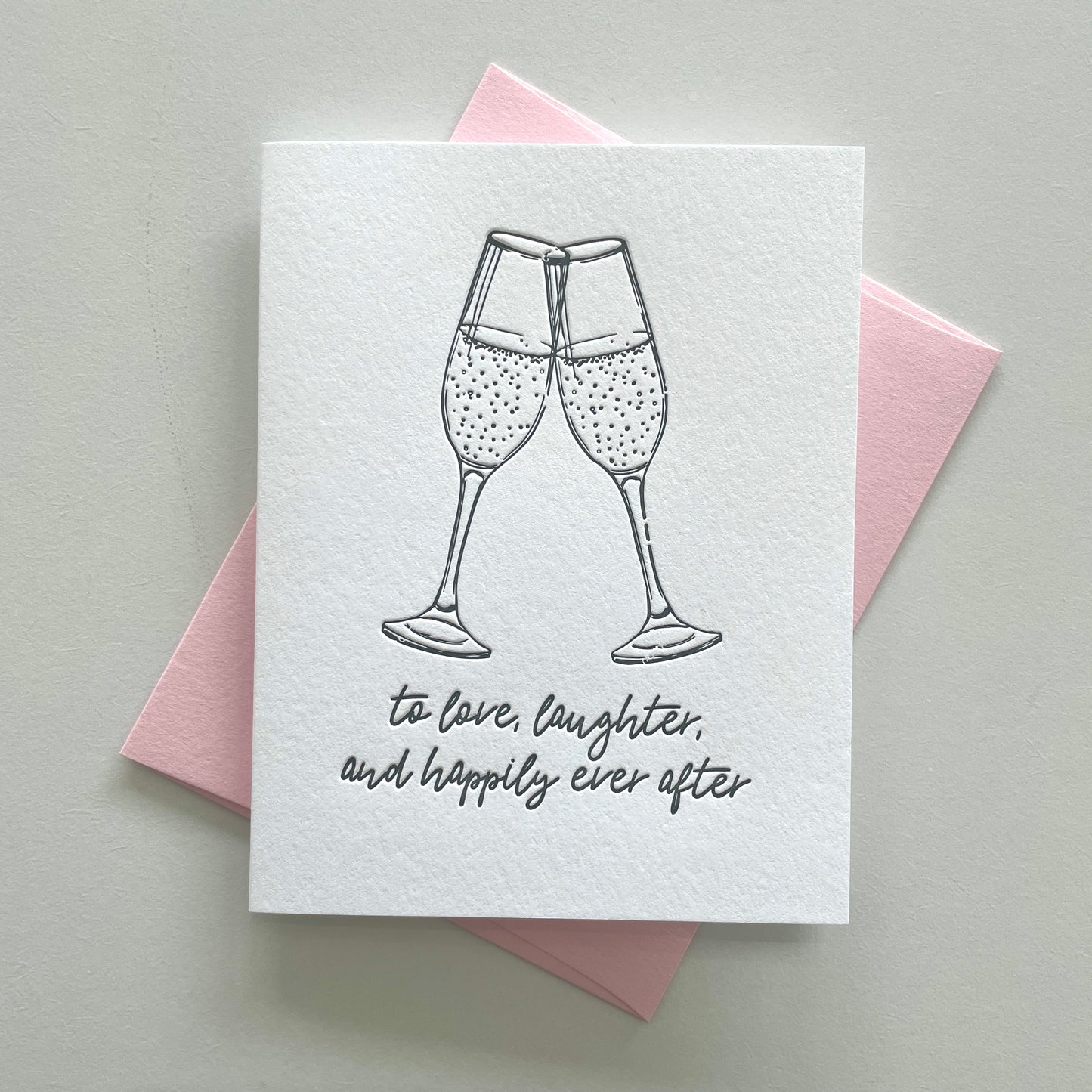 Love, Laughter, and Happily Ever After Wedding Card