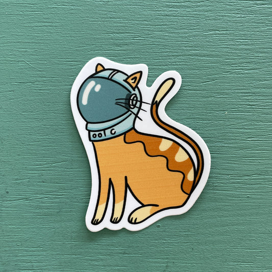 Astronaut Cat Vinyl Sticker