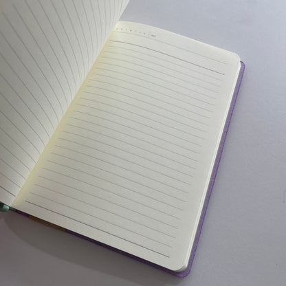 Lavender Bunch Embroidered Fabric Journal