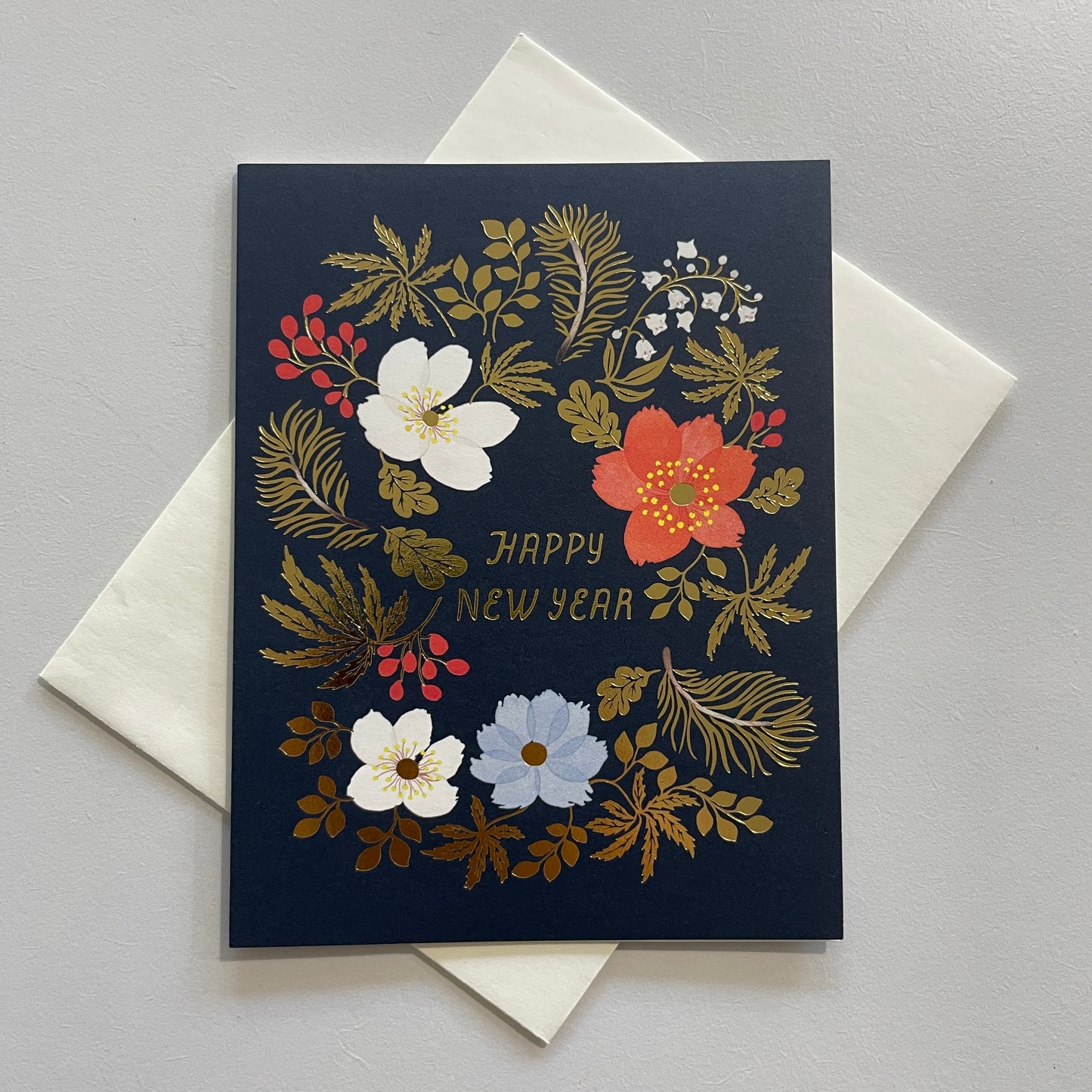 Happy New Year Gold Foil Greeting Card