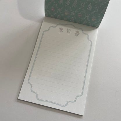 Toiles et Scenes Letter Writing Paper Pad | Blue Floral