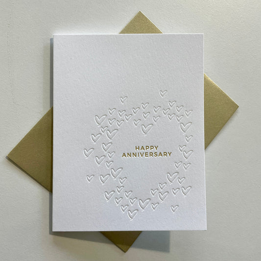 Happy Anniversary Letterpress Greeting Card