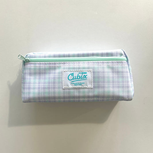 Cubix Small Pen Case | Purple Plaid